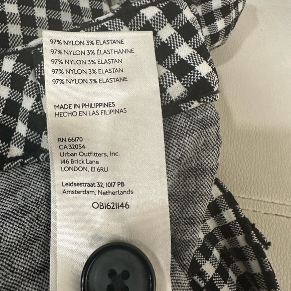 Maeve by Anthropologie Black & White Plaid Skinny Pants Leggings Size 12 - Picture 15 of 15